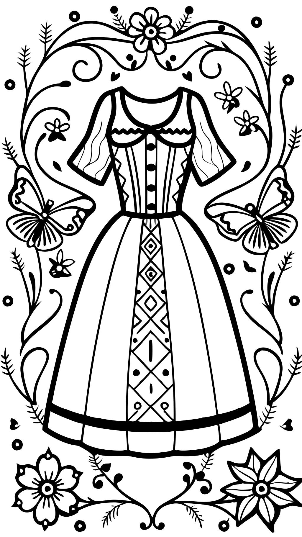 dress coloring page